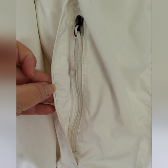 North Face Hyvent Hooded White Rain Jacket Windbreaker - Picture 9 of 15